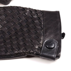 ถุงมือหนังทอแบบมีกระดุมสำหรับผู้ชาย,ถุงมือหนังแท้สำหรับขับรถใส่ให้ความอบอุ่นในฤดูหนาวถุงมือขับรถ - Product Image 3