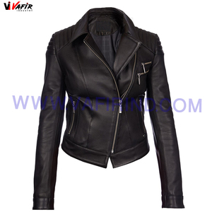 Men's Fashion Genuine <b>Sheep</b> <b>Skin</b> Leather <b>Jacket</b> Winter <b>Jacket</b> with Embroidery Decoration Manufactured in Pakistan - Product Image 3