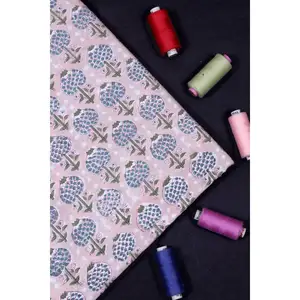 Leading Supplier of Indian cotton Handmade Print Block Print Quilt Fabric Scarf & Dress Material