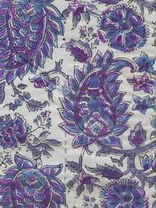 Cubrecama de Tela de Algodón de Alta Calidad con Estampado en Bloque, Diseño de Bordado con Dobladillo Cosido, Cubrecama Plano, Sábana de Cama King Size - Product Image 6