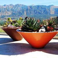 Pots de fleurs en fibre de verre, jardinières modernes d'intérieur et d'extérieur pour projets d'hôtel, Pots d'aménagement paysager, série Zen