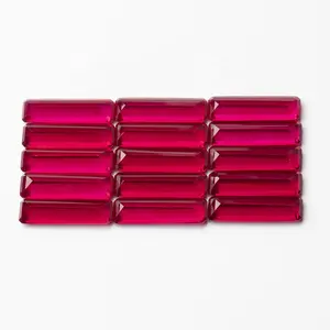 7*24mm 5# ruby long shape Insert Jewelry Accessories Wholesale