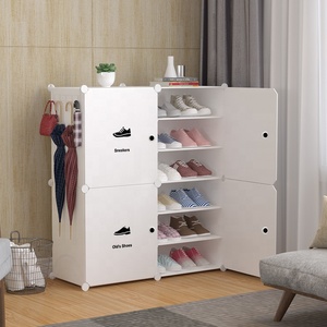 <span class=keywords><strong>Scarpiera</strong></span> Portatile a 8 <span class=keywords><strong>Cubi</strong></span> per Ingresso, Mobiletto Facile da Montare con Design Multistrato - Product Image 6