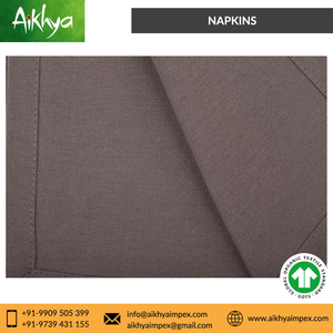 Naturel Organique 100% Pur Coton Lavable Chaud Gris Couleur Serviettes de Table pour la Cuisine - Product Image 6