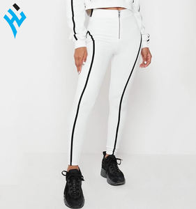 LEGGINGS de contorno para mujer, traje de chándal de color blanco con logotipo personalizado, moda OEM, nuevo estilo - Product Image 6