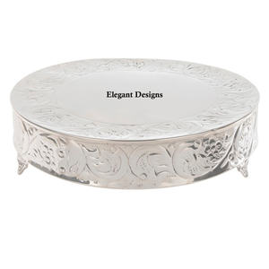 Soporte de Metal blanco de dos niveles para pastel, decoración de boda hecha a mano, elegante, clásico, de diseño, venta al por mayor - Product Image 5