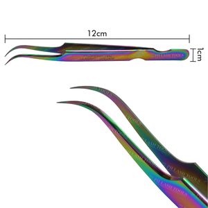 New Arrival High Quality Eyelash Extension Fine Curved Tip Tweezer in Multi Color with Base Cut Design Private Label - Product Image 5
