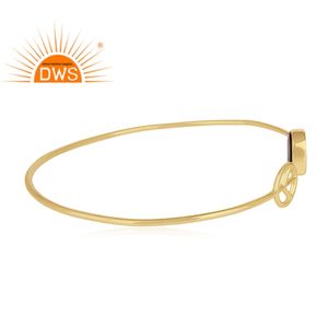 Black Onyx Gemstone Bangle Adjustable <b>Silver</b> Gold Plated Peace Designer Bangle <b>Cuff</b> Jewelry Supplier Classic Collection - Product Image 3