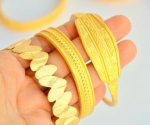 Auténtica pulsera Bohemia Mexicana Americana, brazalete de alambre fino envejecido de oro y plata, joyería de torsión ajustable - Product Image 6