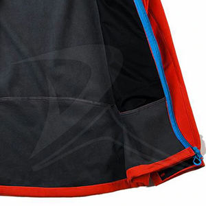 Chaquetas deportivas Softshell personalizadas para hombre, informales, de invierno, grises, impermeables, transpirables, de talla grande, con capucha térmica y bolsillo con cremallera lavada - Product Image 4