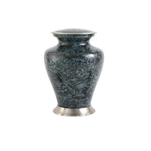 Urnas de cremación con acabado de mármol gris oscuro para cenizas humanas y urnas de entierro de exhibición en el hogar o urnas con acabado de mármol gris de nicho - Product Image 1