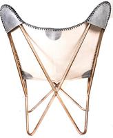 Chaise papillon en cuir PU pour l'extérieur, avec structure métallique, pour jardin, style industriel