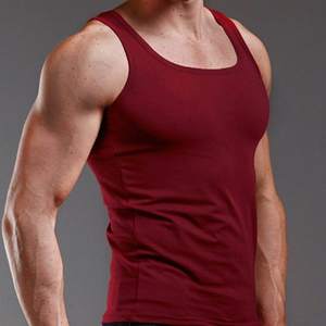 Camiseta sin mangas de alta calidad para hombres Color blanco Verano Hombres Seda Suave Última moda Entrenamiento Gimnasio Camisetas sin mangas - Product Image 3