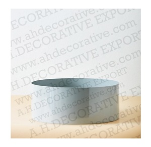 <b>Pink</b> <b>Powder</b> Coated Stainless Steel Metal Cylinder Flower Vase Traditional Design Tabletop Wedding Vase for Flowers - Product Image 5