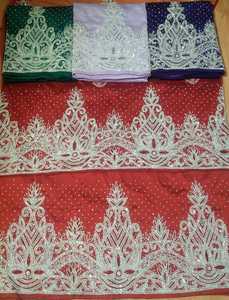 Nuevos diseños Ropa Africana Kanga Nigerian Khanga Kitenge Tela con estampado de cera real Diadema Africana hecha de seda - Product Image 5