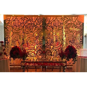 Cadre arrière en métal de style rose élégant, panneaux de fond de réception de mariage élégants, cadre doré, fond de mariage Canada - Product Image 1