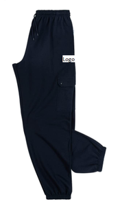 Pantalones de chándal altos y grandes para hombre, con bolsillos de carga, con cierre de cordón, de algodón, Polly, personalizable, de Israel - Product Image 6