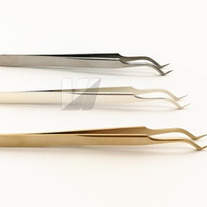 แหนบถอนขนตาแหนบสแตนเลสพลาสม่าสีทองแบบ Z พร้อมโลโก้ตามสั่ง - Product Image 2