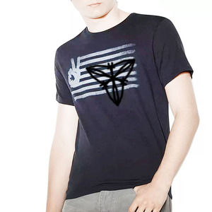 Camiseta de Verano de Manga Corta 100% Algodón para Hombre, Negra, Informal, con Estampado Gráfico, Directo de Fábrica OEM - Product Image 2