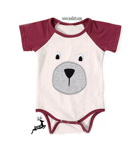 Combinaison bébé unisexe en coton biologique 100% écologique, manches raglan, vêtements pour bébé, ensemble de vêtements pour nourrissons, achat en ligne OEM - Product Image 1