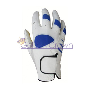 Gants de golf en cuir blanc, cabreta coloré de haute qualité - Product Image 1