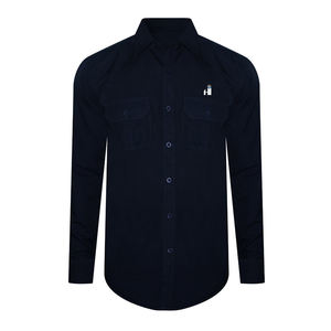 เสื้อเชิ้ตแขนยาวผู้ชายระบายอากาศได้ดีสีพื้นลำลองแนวธุรกิจ2022โลโก้แบบกำหนดเองสำหรับฤดูร้อน - Product Image 4