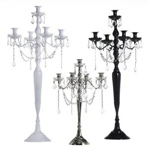 Candélabres écologiques faits à la main en aluminium à 5 bras d'art moderne centres de table de mariage pour la maison et la décoration de Noël - Product Image 1