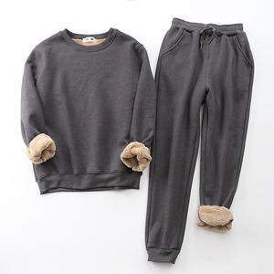 Chándales con impresión de logotipo personalizado, traje de lana sherpa cálido de alta calidad para invierno, venta al por mayor - Product Image 1