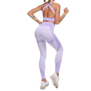 Conjuntos de Yoga para mujer, ropa activa con logotipo personalizado, cintura alta - Product Image 2