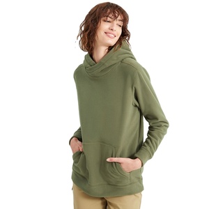 Pull à capuche pour femme, en coton avec logo personnalisé, bon marché, surdimensionné, noir, blanc et uni, blanc - Product Image 4