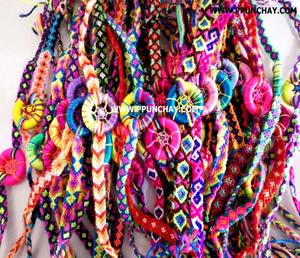 Ethnic Andean Wool <b>Dreamcatcher</b> <b>Bracelet</b> 2 CMS Handmade Fashionable Bangles by Ppunchay Peru - Product Image 1