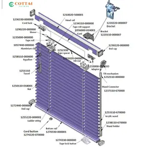 COTTAI-البندقية الستائر عصا التحكم البندقية مكونات ستائر العصا