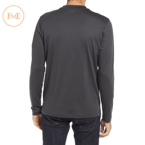 Vente en gros logo personnalisé T-shirt de gym à manches longues pour hommes pull de jogging athlétique avec design blanc vêtements de fitness avec coupe au cou - Product Image 2