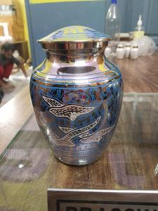 Urna Funeraria de Latón de 6 Pulgadas con Diseño de Pájaros en Camino a Casa, Recuerdo Conmemorativo, Suministros Funerarios, Estilo Americano, BABY BRASSWORLD INDIA - Product Image 6