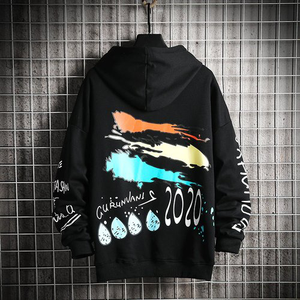 Sudadera con Capucha de Mezclilla de Algodón Personalizada para Hombre, con Impresión Digital y Mangas Largas - Product Image 3