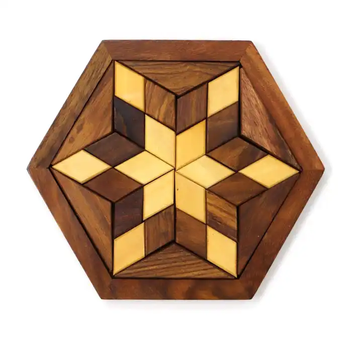 star diamond puzzle wooden game classical