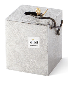 Cajas de pañuelos de Metal clásicas personalizables martilladas Cajas de pañuelos de color de latón hechas a mano Servilletero Escritorio Mate a precio atractivo - Product Image 5