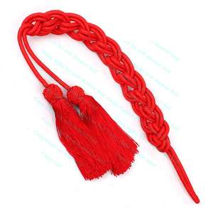 Aiguillette de seda OEM Win Master para uniforme ceremonial, con flecos de hilo rojo, cordón de hombro, Pakistán - Product Image 5