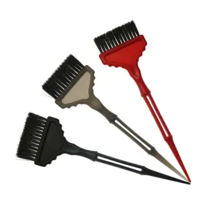 Poignée en plastique avec Logo privé, poils en Nylon, produit de couleur pour Salon de coiffure, brosse de teinture pour cheveux, brosse de barbier