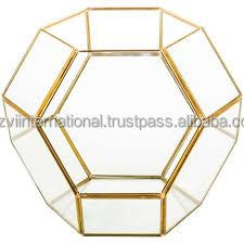 Terrario de vidrio geométrico moderno con marco de Metal para interior, soporte de flores de aire, florero - Product Image 5