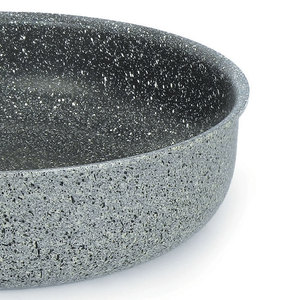 Teglia da forno rotonda antiaderente in alluminio di vendita calda italiana con effetto pietra per la cottura del forno, pentole in granito - Product Image 2