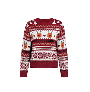 เสื้อคาร์ดิแกนแขนยาวคอโอ ดีไซน์สั่งทำพิเศษ ผลิตจากโพลีเอสเตอร์/คอตตอน ป้องกันขนร่วง ป้องกันรอยยับ สไตล์ลำลอง พิมพ์ลาย สำหรับส่งออก - Product Image 3