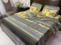 Ensemble de couette 7 pièces 100% coton à motif floral pour chambre à coucher et salon