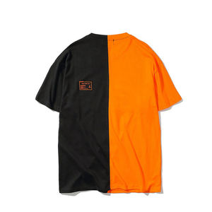 Dernière mode blanc et rayures manches couleur contraste personnalisé hommes 100% t-shirts en coton - Product Image 1