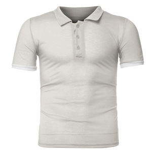 Ensemble t-shirt à boutons pour hommes, col montant et short de course, vêtements d'été, - Product Image 5