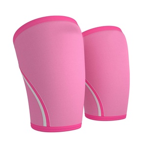 Customized <b>Compression</b> Knitted Neoprene <b>Knee</b> <b>Support</b> Sleeve Breathable Fitness Powerlifting Brace Logo Sports Protection Brace - Product Image 1