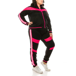 Plus size tech fleece sweatsuit Women's Side Stripe Penal tracksuit Oem Sweatsuits Men Men Oversized Tracksuits Unisex - Product Image 2