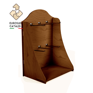 Simpatico espositore da banco in legno con ganci Made in Italy in betulla altezza 73,5 cm per negozi e supermercati. - Product Image 4