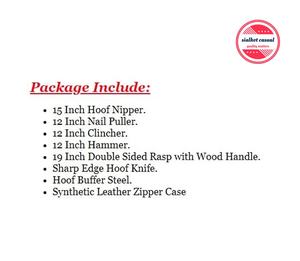 Fermier professionnel pour soins du bétail à cheval, ensemble de 8 pièces, robuste, avec tampon de couteau, marteau - Product Image 3