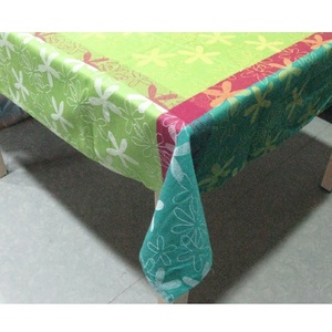 Diseño de rayas verde claro 100% algodón orgánico GOTS certificado sostenible fiesta boda hogar Hotel cocina banquete mantel - Product Image 5